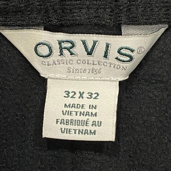 Orvis Fleece Lined Tech Pants Mens 32 x 32 Black Water Repellent Insulated - Picture 6 of 12